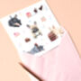 French Bulldog Party Illustrated Birthday Card, thumbnail 3 of 6