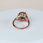 Rose Gold Green Crystal Ring, thumbnail 2 of 3