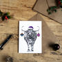 Water Buffalo With Baubles Christmas Greetings Card, thumbnail 1 of 4