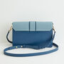 Embroidered Kingfisher Blue Cross Body Bag, thumbnail 6 of 7