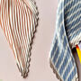 Pleated Candy Stripes Silky Scarf In A Handbag Box, thumbnail 4 of 8