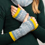 Soft Lambswool Knitted Fair Isle Mittens Yellow, thumbnail 4 of 4