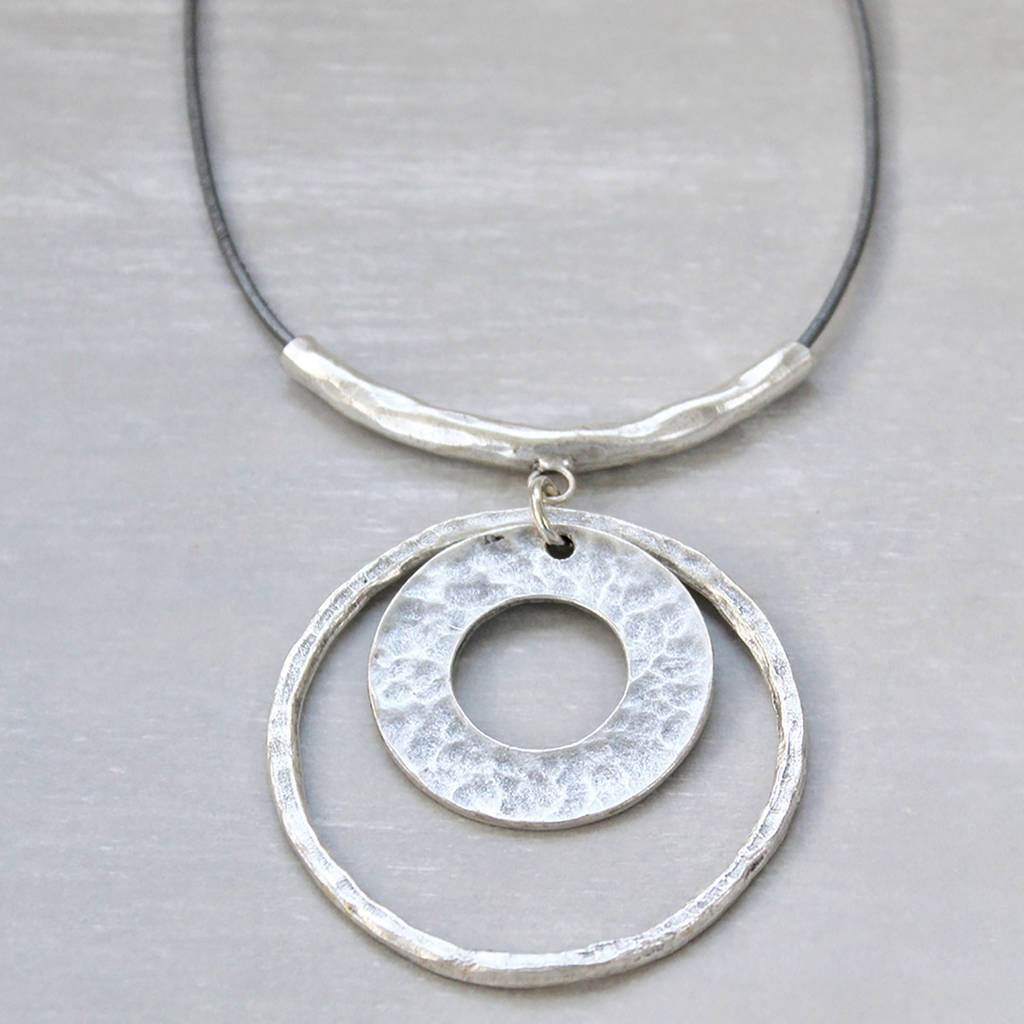 double circle pendant necklace by zamsoe | notonthehighstreet.com