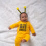New Baby Sleepsuit, I'm The Bees Knees, Cotton Babygrow, thumbnail 4 of 5