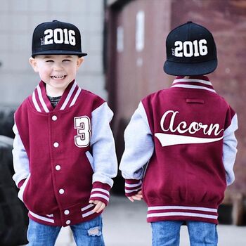 Custom Kids Varsity Jacket Personalised Sports Jacket, 5 of 12