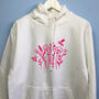 Personalised Adult's Flowers And Bees Hoodie, thumbnail 3 of 10