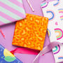 Orange Leopard Print Birthday Wrapping Paper, thumbnail 1 of 2