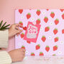 Strawberry Print Canvas Magnetic Noticeboard, thumbnail 1 of 4