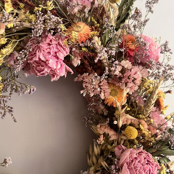 Wildflower Dried Flower Wreath, 6 of 8