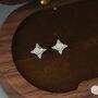 Three Dot And Opal Stud Earrings In Sterling Silver, thumbnail 7 of 12