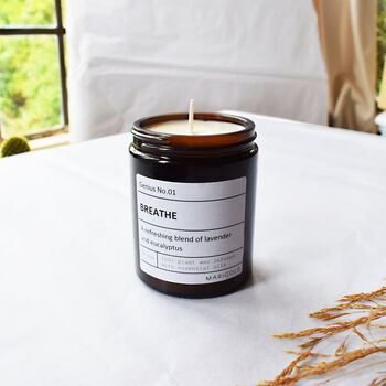 Personalised 'Breathe' Wellbeing Scented Candle, 3 of 4