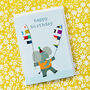 Elephant Happy Birthday Card, thumbnail 4 of 4