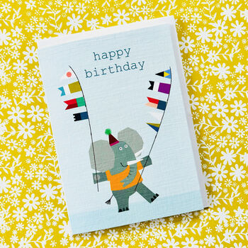 Elephant Happy Birthday Card, 4 of 4
