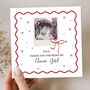 Flower Girl Thank You Photo Card, Red Wedding Thank You Card, thumbnail 1 of 2