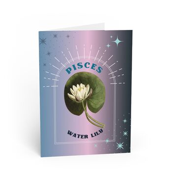 Pisces Zodiac Flower Card, 2 of 4