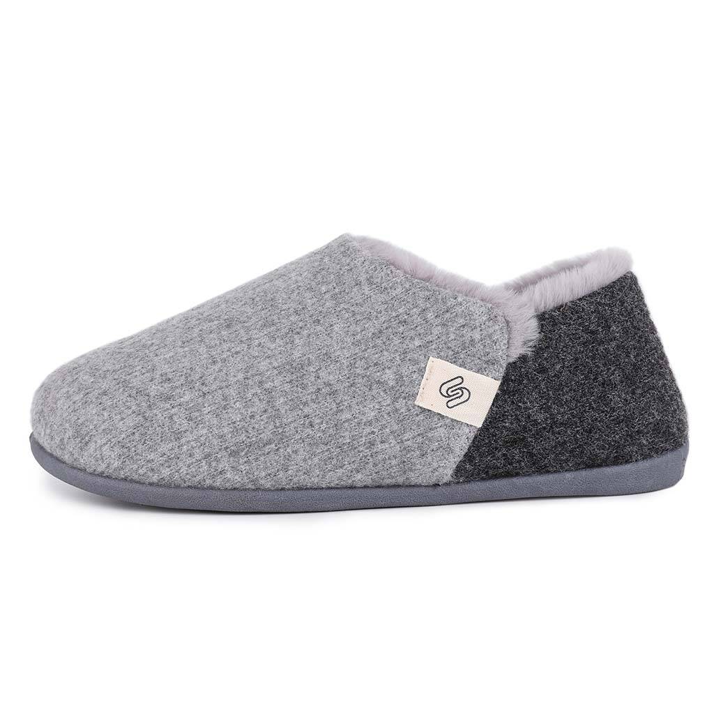 Isobel Fullback Slippers In Grey By Shu Da Living | notonthehighstreet.com