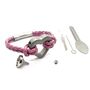 Custom Pink Leather Remembrance Bracelet For Women With Silver Heart Urn, thumbnail 4 of 9