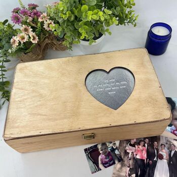 Personalised Wooden Heart Memory Box, 3 of 12