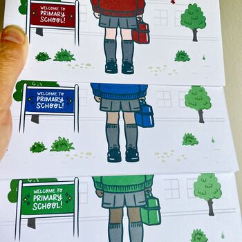 Customisable First Day Of School Card For Boys, 8 of 10