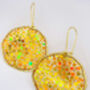 Statement Disco Earrings With Gold Glitter, thumbnail 3 of 12