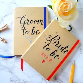 Personalised Bride And Groom Wedding Planner Notebooks, 2 of 3