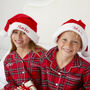 Girl's And Boy's Personalised Luxury Tartan Christmas Brushed Cotton Pyjama, thumbnail 2 of 12