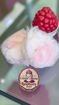 Crème Cheese And Raspberry Swirl Candy Floss Cake, 9 of 10