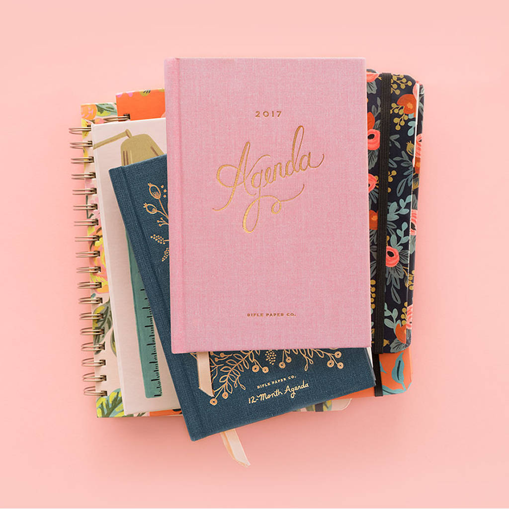 2017 botanical linen journal planner by little baby company