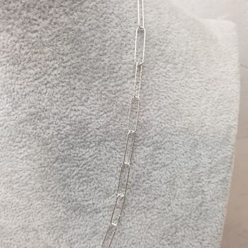 Sterling Silver Sparkle Paperclip Chain, 6 of 10