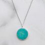 Turquoise December Birthstone Necklace Silver, thumbnail 1 of 7