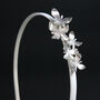 Silver Orchid Satin Headband, Becomes A Pendant, thumbnail 1 of 5