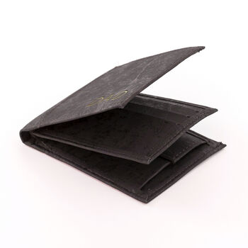 Personalised Dark Brown Vegan Leather Cork Wallet, 9 of 9