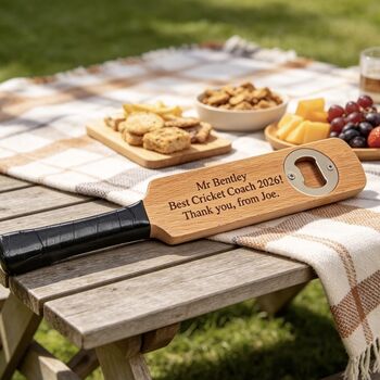 Personalised Cricket Bat Bottle Opener, 8 of 10