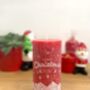 Merry Christmas Two X Red Candles Pack 130mm X 68mm, thumbnail 1 of 2