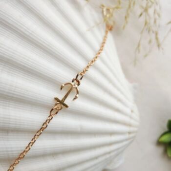 Minimalist Anchor Bracelet For Men And Women, 4 of 5