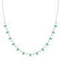 Diamond And Emerald Scatter Necklace, thumbnail 2 of 3