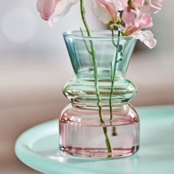Three Colour Pastel Glass Vase, 2 of 3