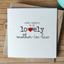 Personalised Birthday Card For Special Mother In Law, Handmade Card, thumbnail 1 of 4