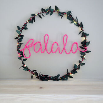 Fa La La Wreath Light, 4 of 10