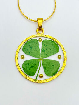 Good Luck Earrings With Four Leaf Clovers, 4 of 9