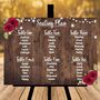 Wedding Table Seating Plan With Printed Red Flowers, thumbnail 2 of 2