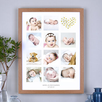 Personalised Twelve Photos Baby Print, 3 of 7