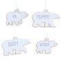Personalised Polar Bear Family Christmas Decorations, thumbnail 2 of 11