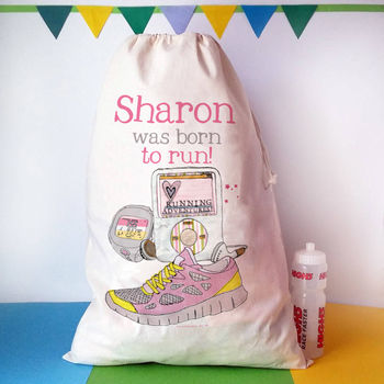 Personalised 'Born To Run' Sack, 4 of 8