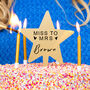 Personalised Hen Party Miss To Mrs Star Cake Topper, thumbnail 2 of 7