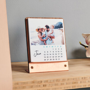 Personalised Copper And Walnut Photo Calendar, 2 of 3