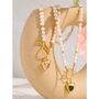 Monaco D’or Pearl Gold Love Dangle Necklace Charm, thumbnail 3 of 4