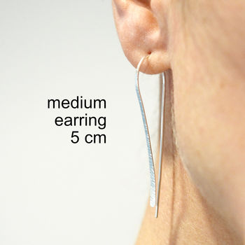 'Beautifully Simple' Textured Hoop Earrings In Silver, 5 of 7