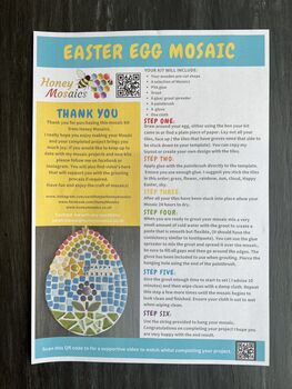 Children's Mosaic Easter Egg Mosaic Craft Kit, 2 of 3