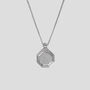 Octagon Silver Coin Necklace In Rhodium Plated Sterling Silver, thumbnail 1 of 5